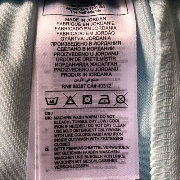 adidas Light Blue Tiro 21Trackpant with Purple/Brown Stripes & Ankle Zip Size 3X - Picture 8 of 13